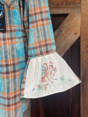 BIRDS OF A FEATHER Flared Sleeve Flannel